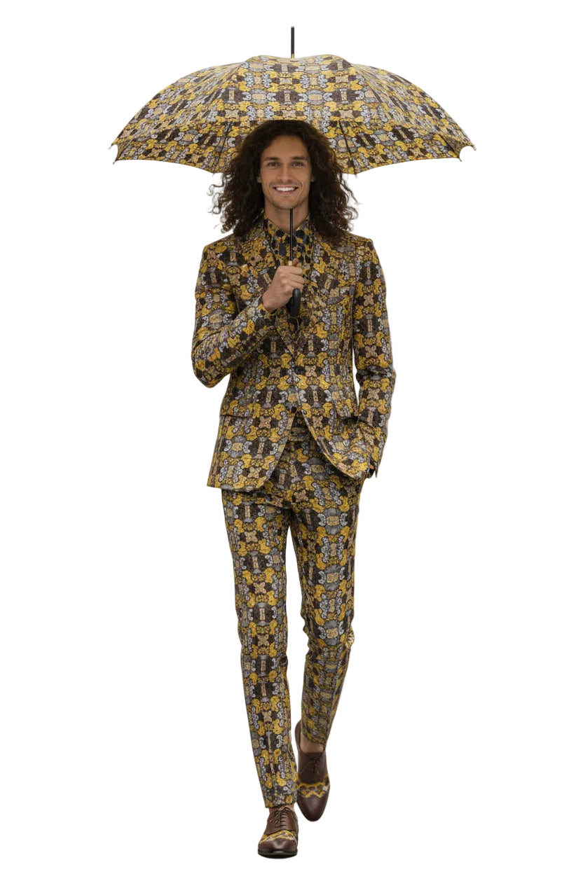 Umbrella Afro Patchwork Print Design 8.1