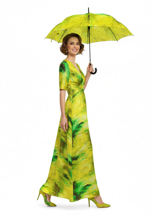 Umbrella Lime Green Watercolour
