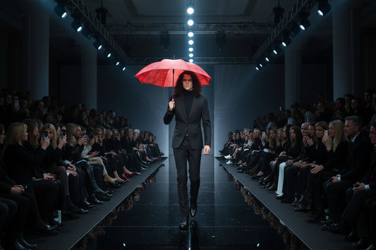 Umbrella Red & Black Watercolour