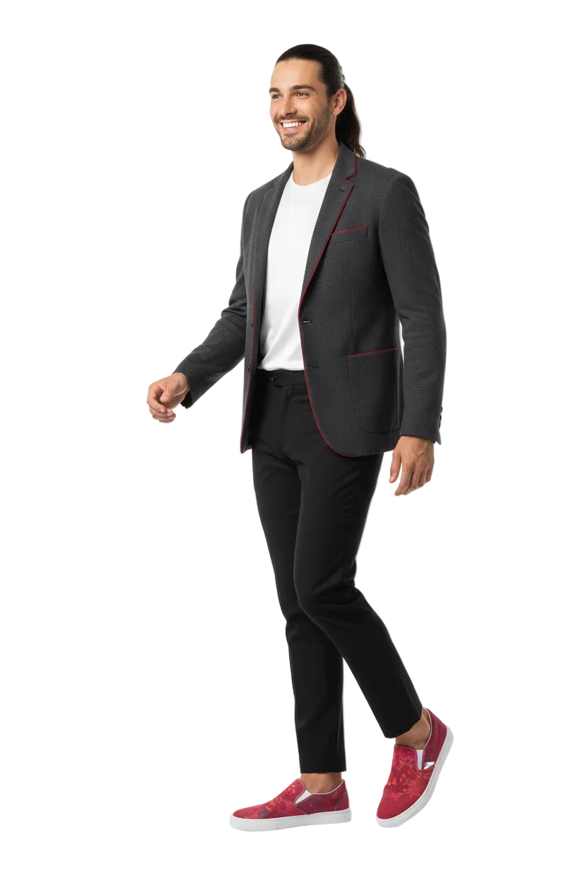 Men’s slip-on canvas shoes Viva Magenta Texture 15 Metaverse