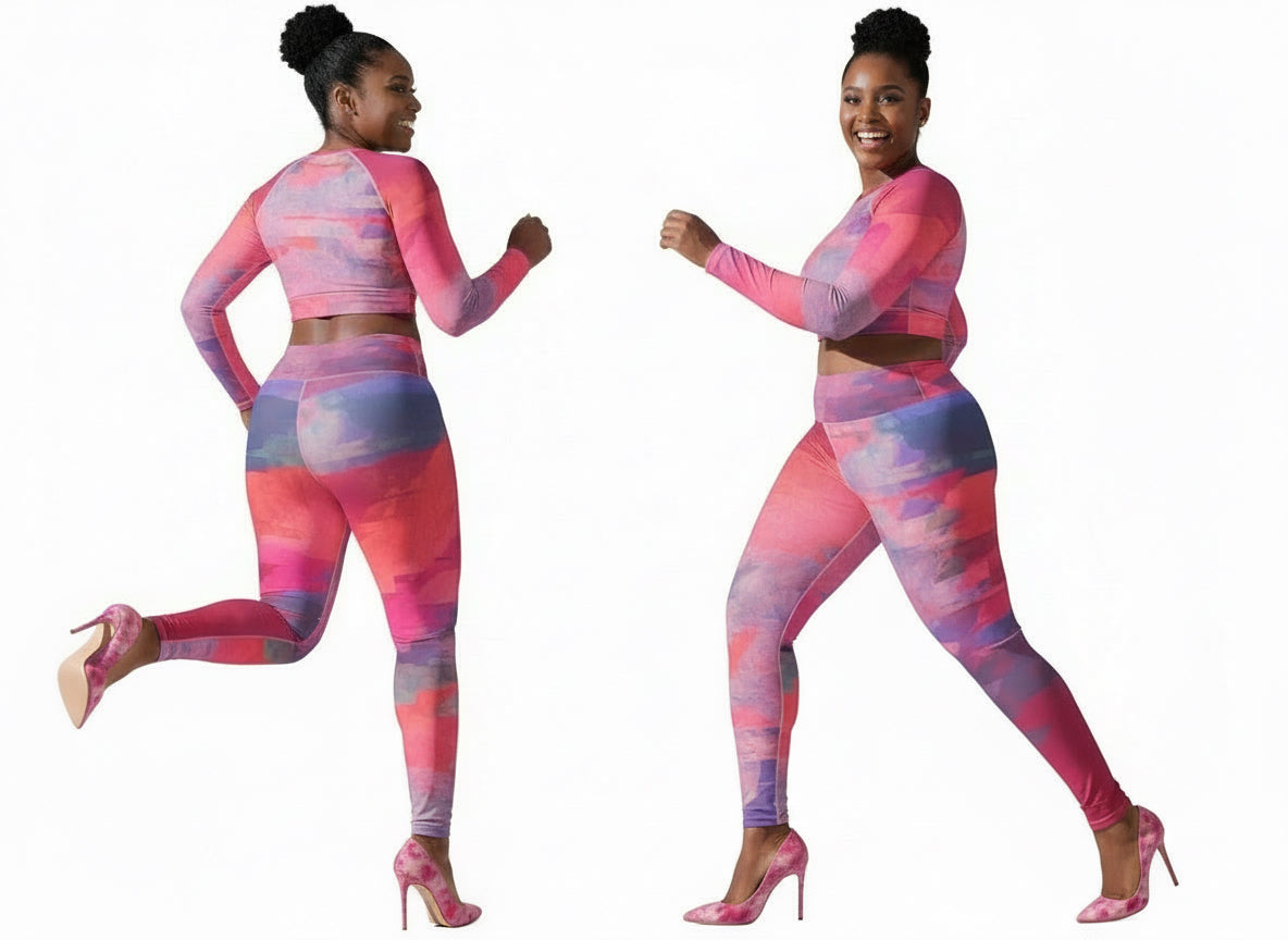 Leggings Viva Magenta Texture 5 Metaverse