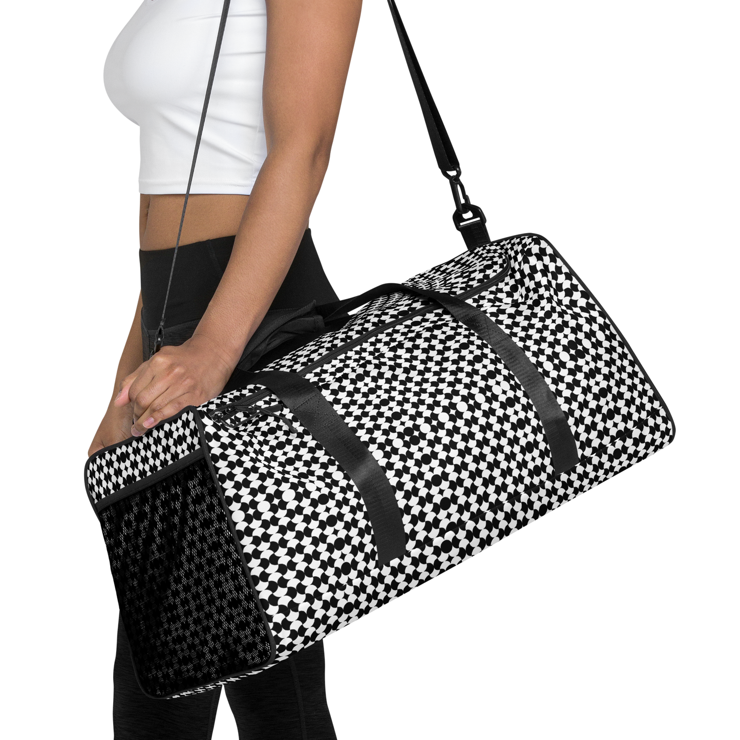 Duffel Bag Monochrome Pattern 114 Retro
