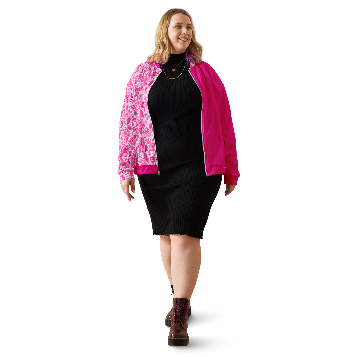 Unisex Bomber Jacket and Barbie Pink and Floral 2
