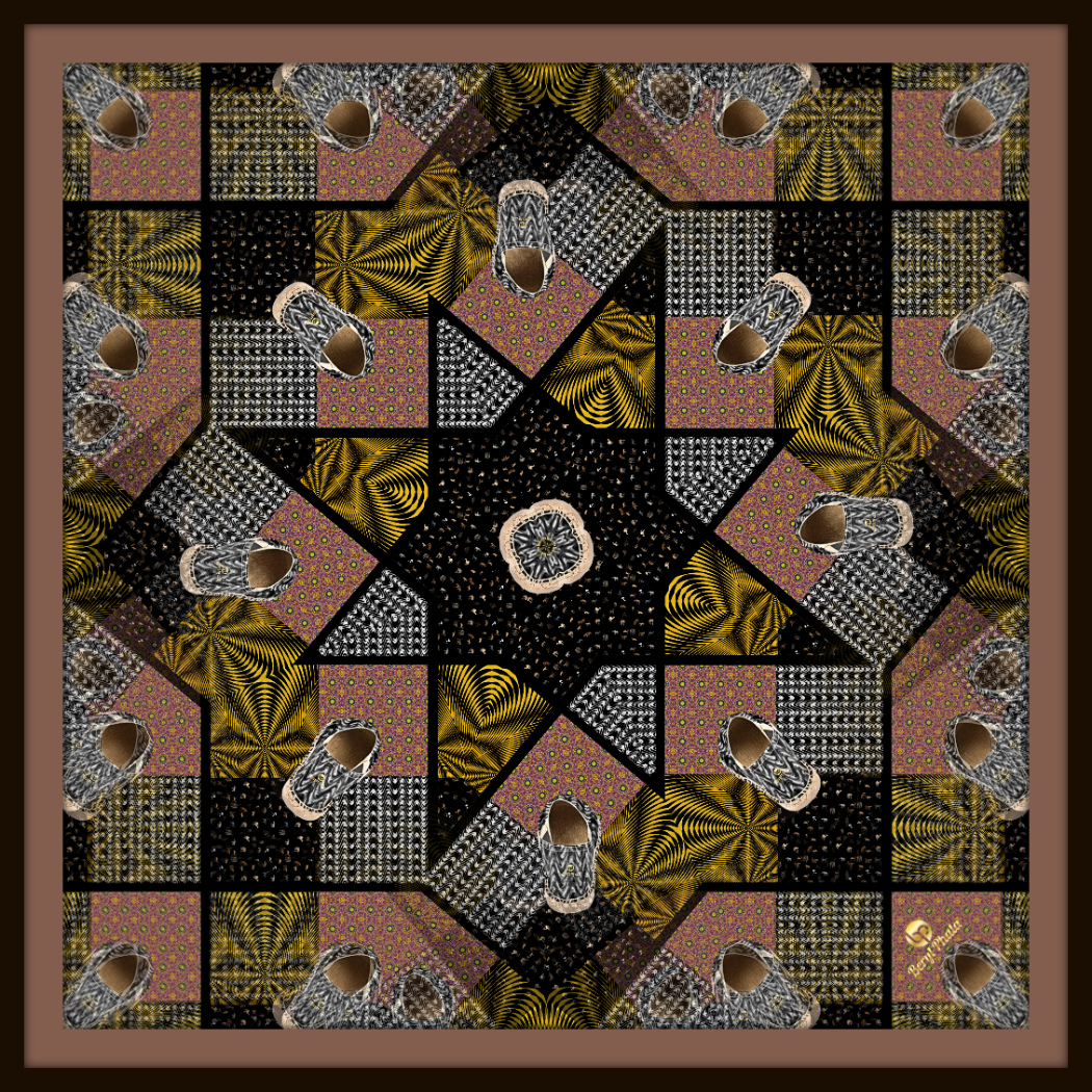 Multi Print with Waves Shoe Scarf8