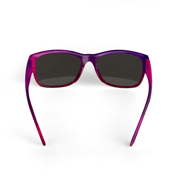 Sunglasses Violet and Red Watercolour Print Design KhuKhuZ