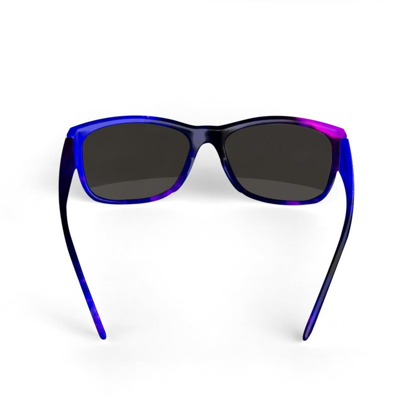 Sunglasses Blue and Pink Watercolour Print Design KhuKhuZ