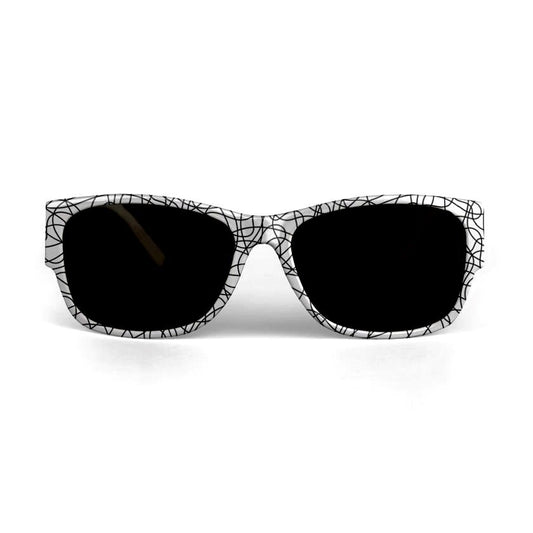 SUNGLASSES BLACK THREAD PRINT DESIGN