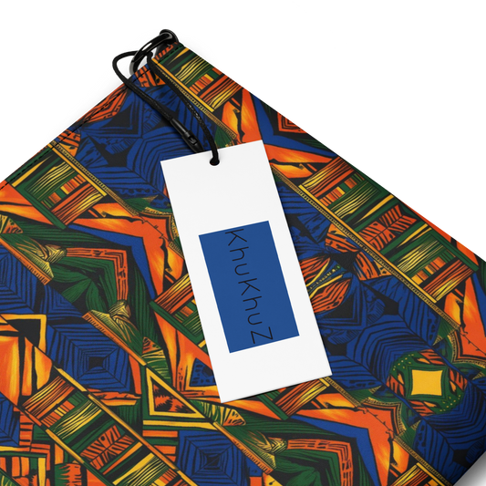 Crossbody Bag African Print Blue
