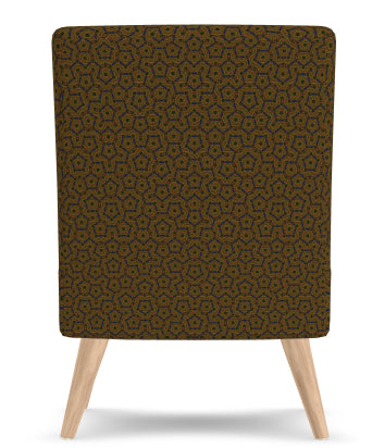 Occasional Chair African Print Diamond Pentagon