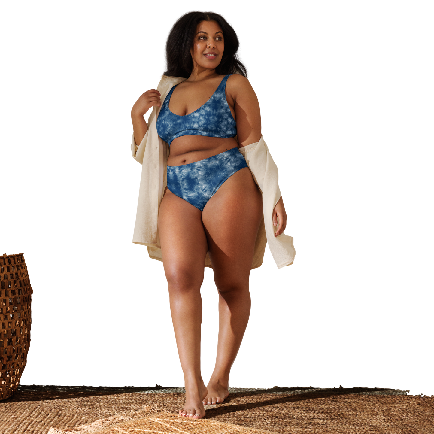 Recycled High-Waisted Bikini Tie Dye Pattern 2