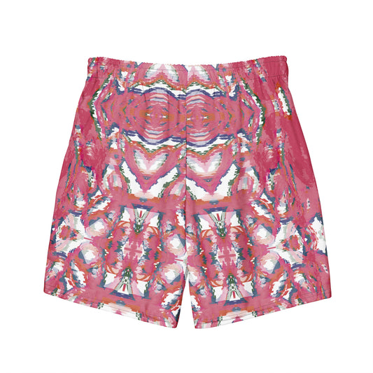 Men’s Recycled Swim Trunks Viva Magenta Texture 39 Mataverse