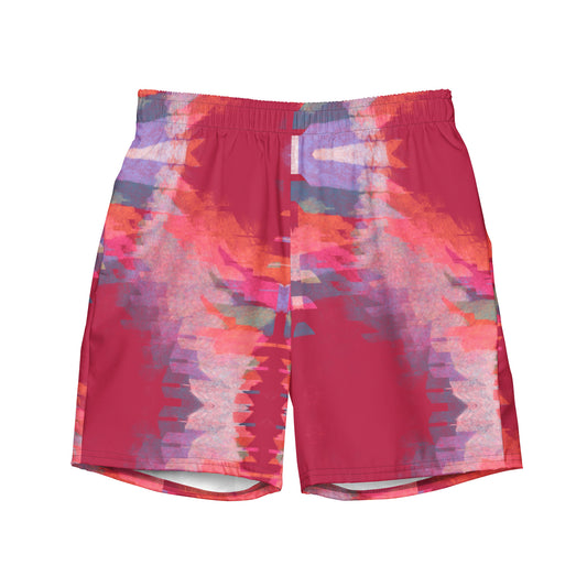 Men’s Recycled Swim Trunks Viva Magenta Texture 5 Mataverse