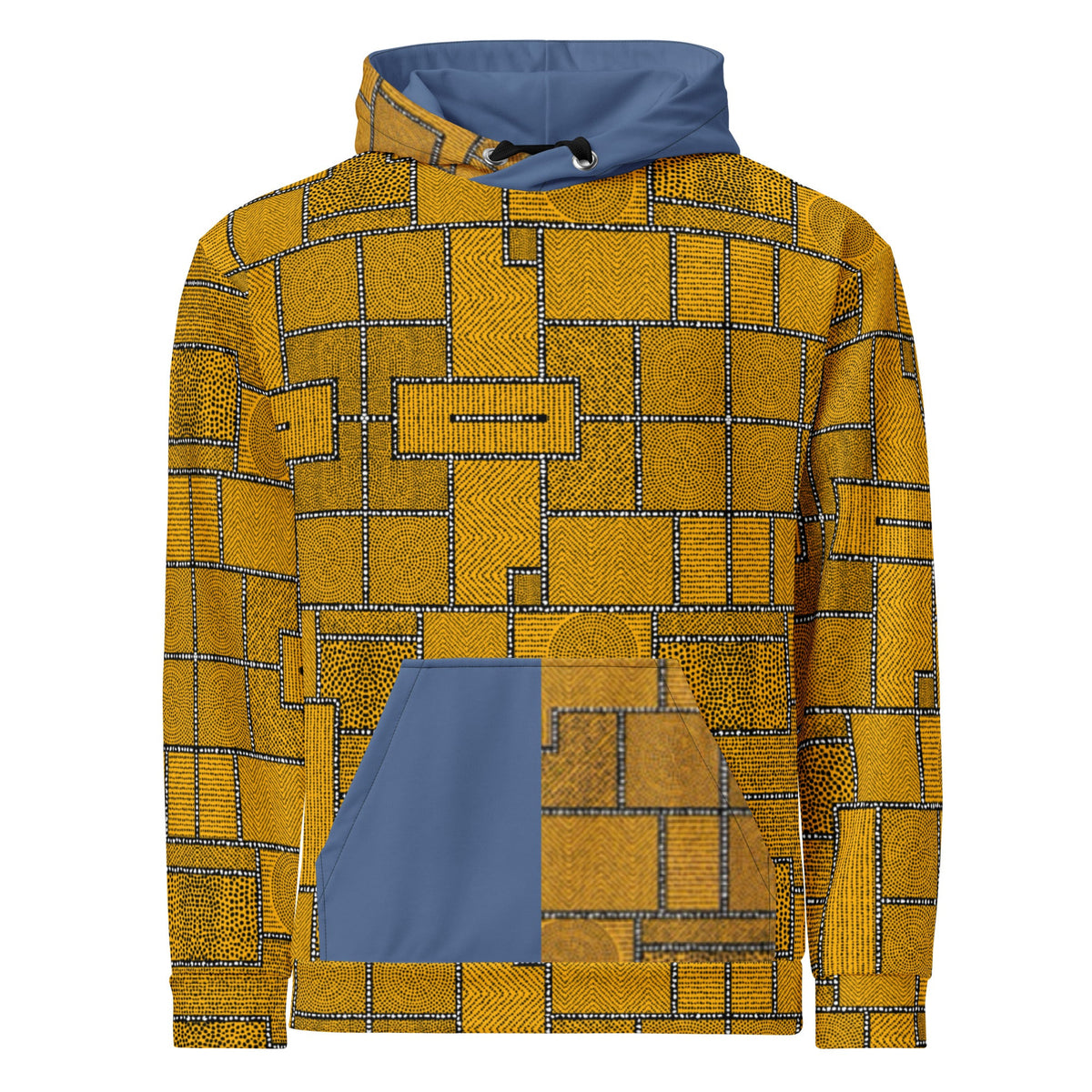 Unisex Hoodie Afro Patchwork Print Design 3 KhuKhuZ