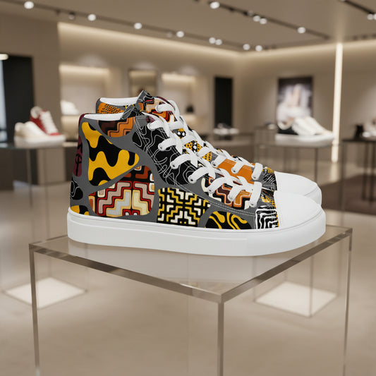 Sneaker with geometric pattern