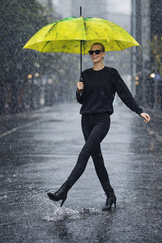 Umbrella Lime Green Watercolour