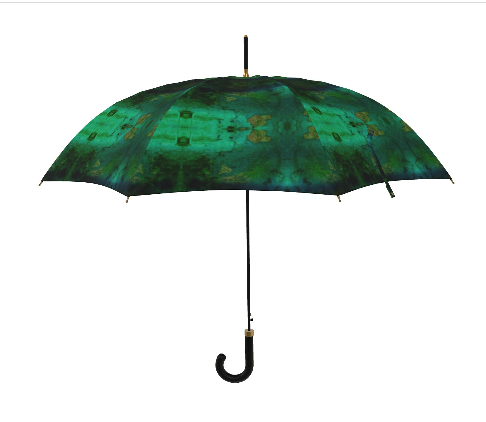 Umbrella Emerald Green & Forest Green Watercolour