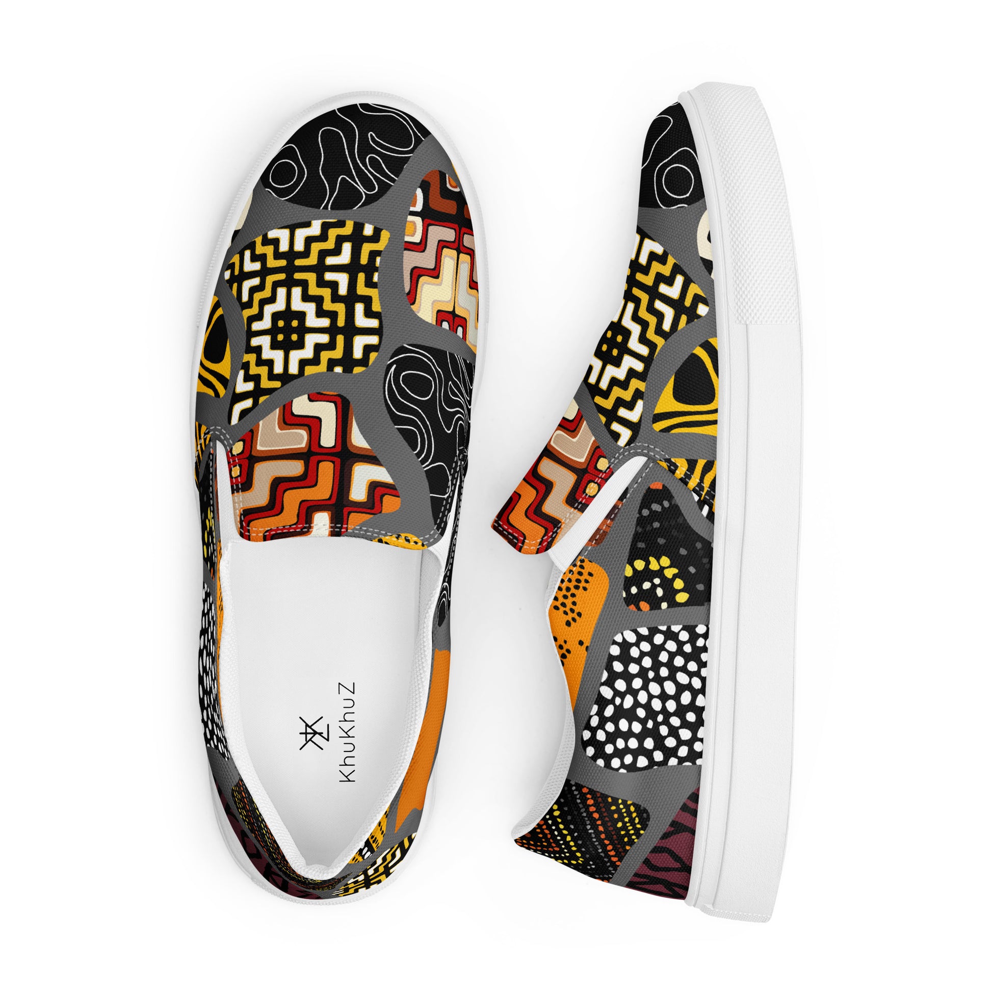Women’s Afro Print Design 5 Slip Ons