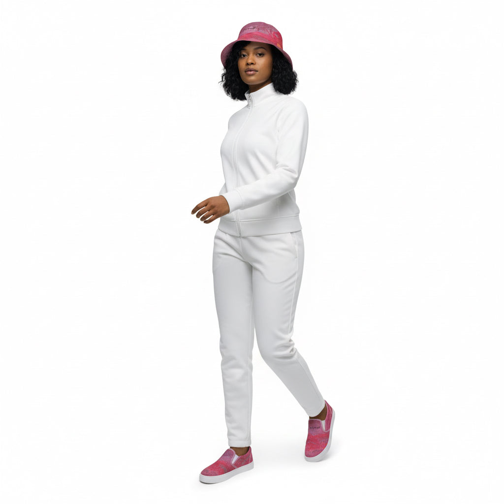 Reversible Bucket Hat Viva Magenta 5 and 8 Metaverse