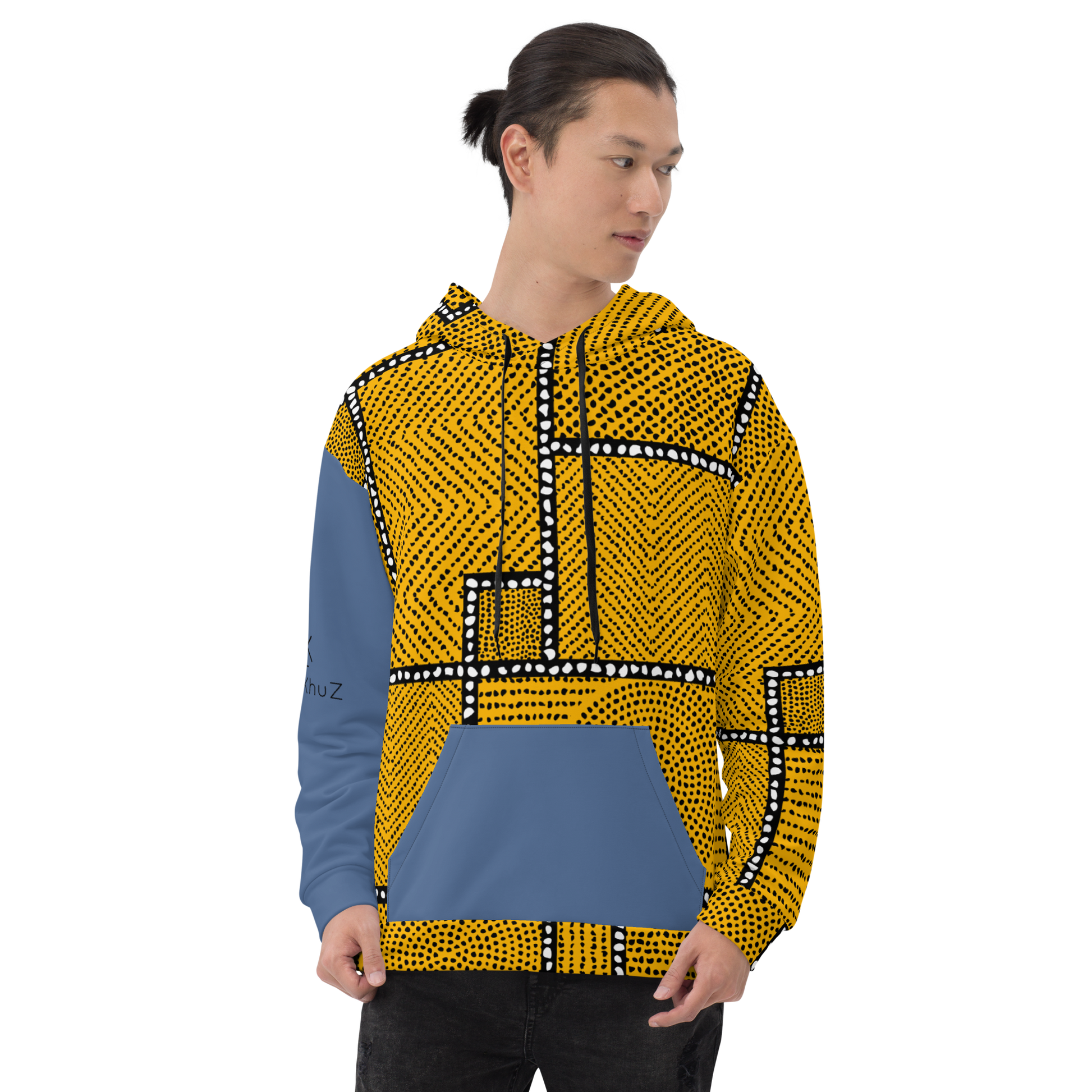 Unisex Hoodie Afro Patchwork Print Design 2