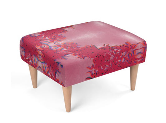 Footstool  Viva Magenta Texture 22 Metaverse