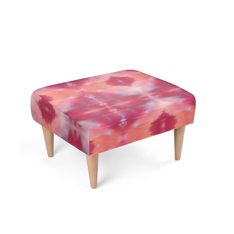Footstool  Viva Magenta Texture 3 Metaverse