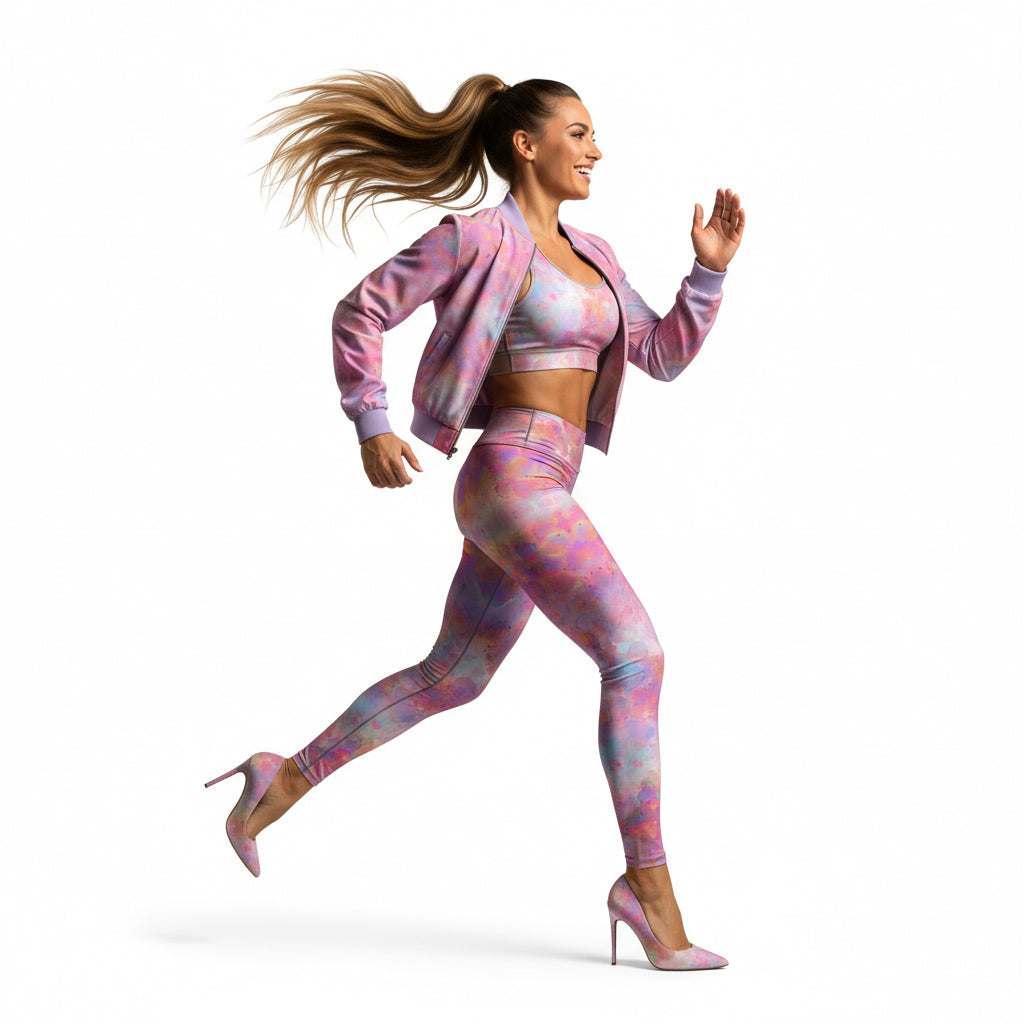 Leggings Viva Magenta Pattern 2 Metaverse