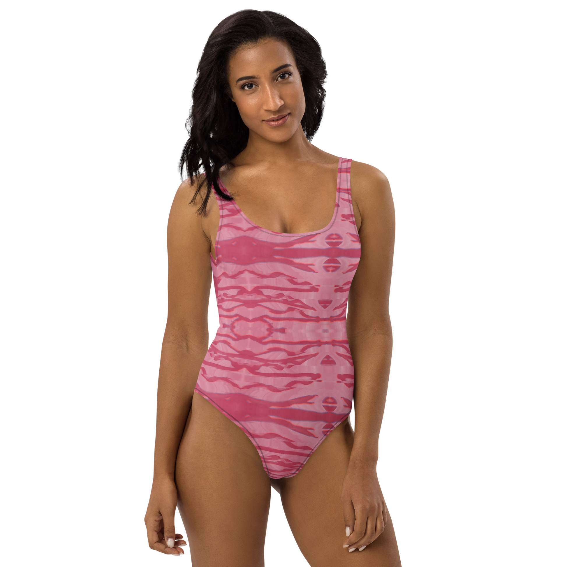 One-Piece Swimsuit Viva Magenta Texture 9 -Metaverse