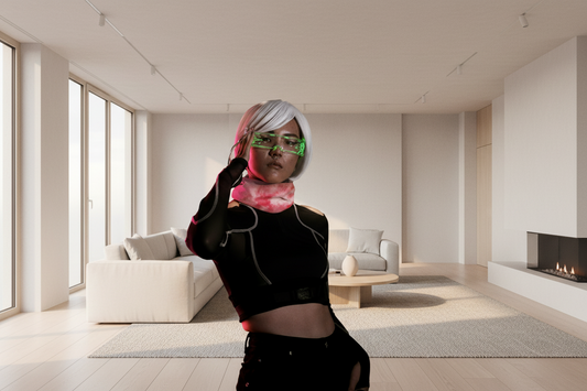 Neck Gaiter Barbie Pink Watercolour Viva Magenta Abstract Print Design 3