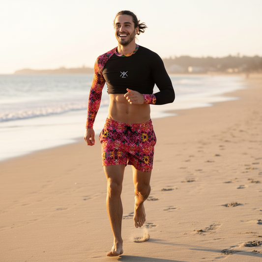 Men’s Rash Guard Long Sleeved Abstract Print 9