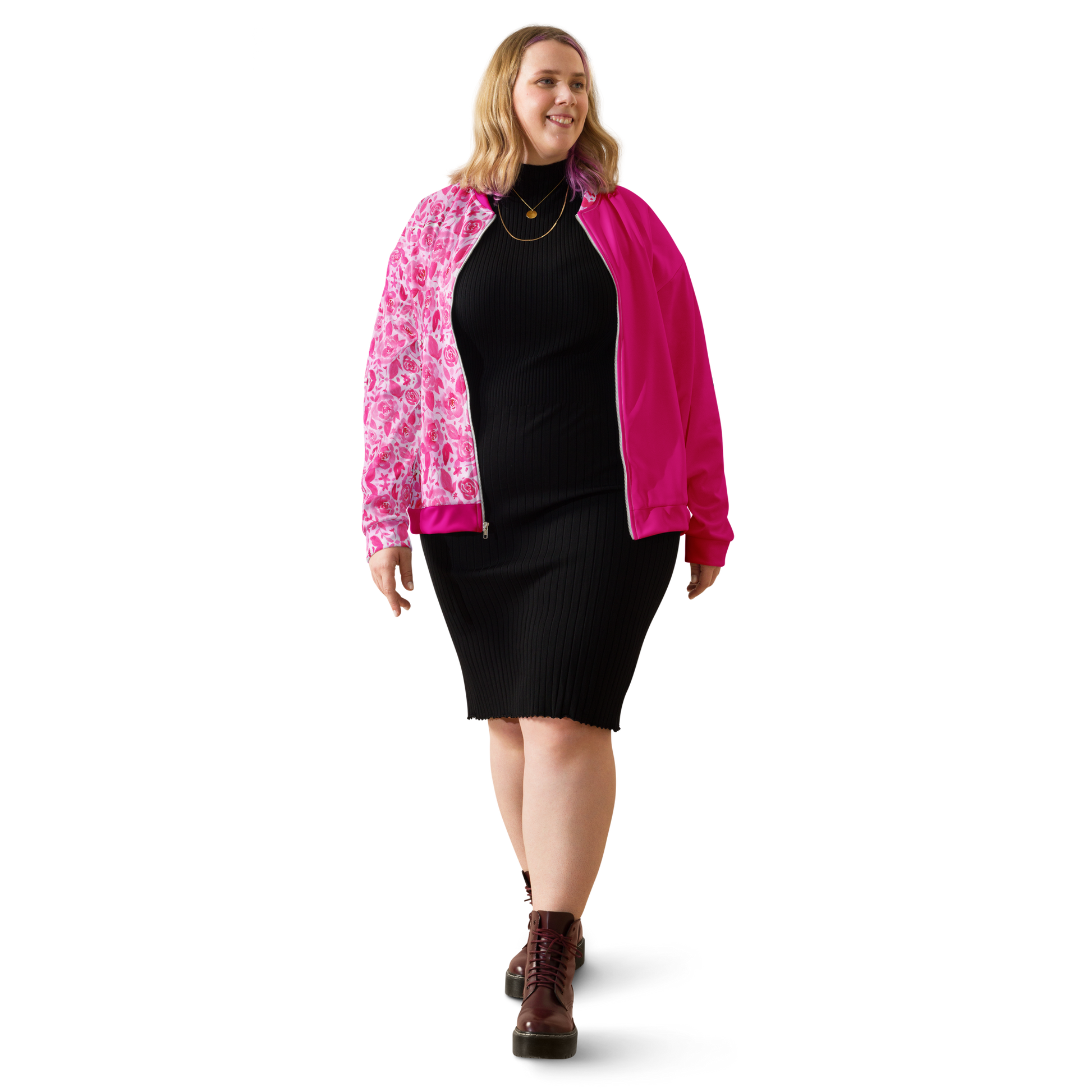 Unisex Bomber Jacket and Barbie Pink and Floral 2