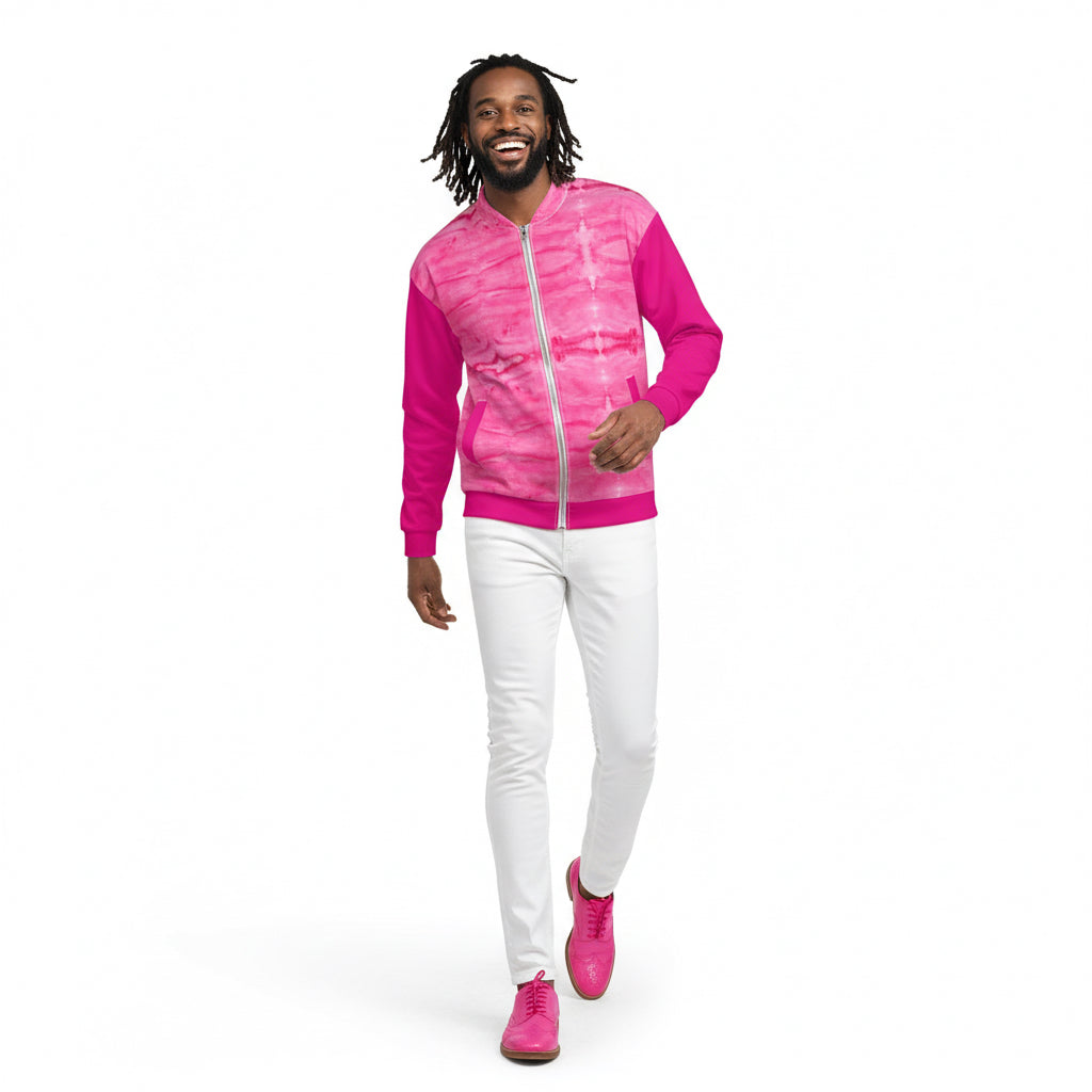 Unisex Bomber Jacket Barbie Pink