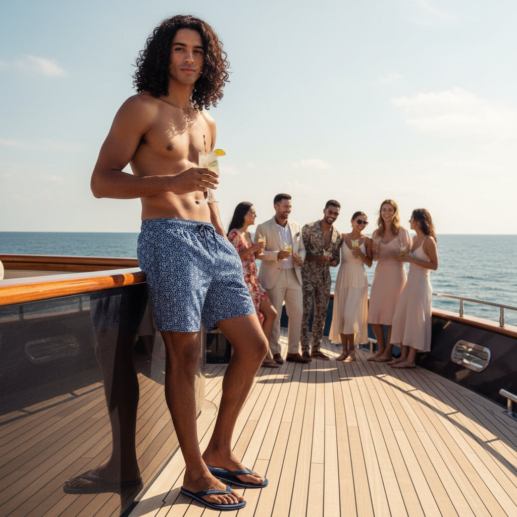 Men’s Recycled Swim Trunks African Print