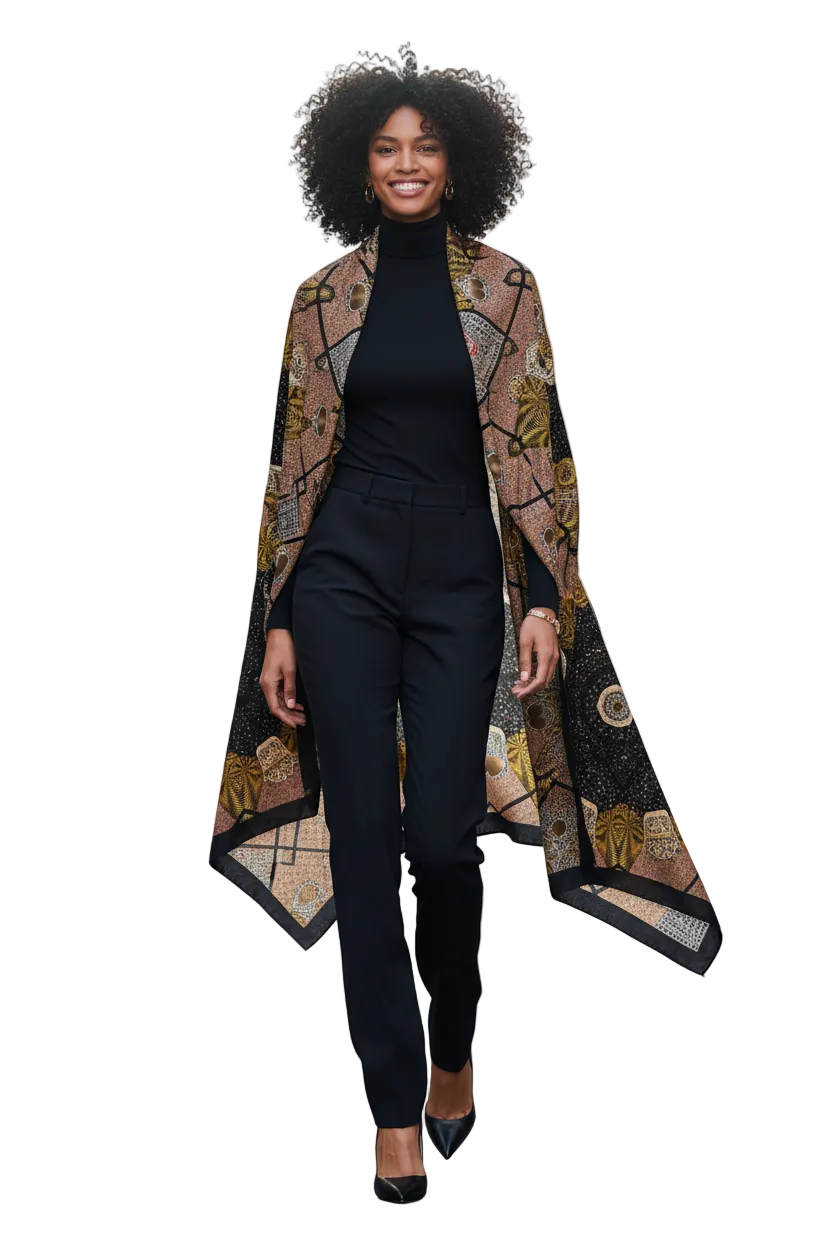 Multi Print with Waves Shoe Scarf2
