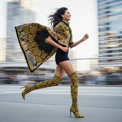 Multi Print with Waves Shoe Scarf3