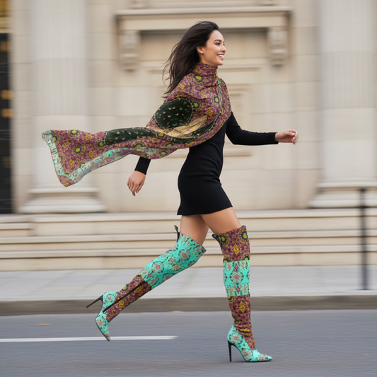 Animal Print Shoe and Bucket Hat Scarf1