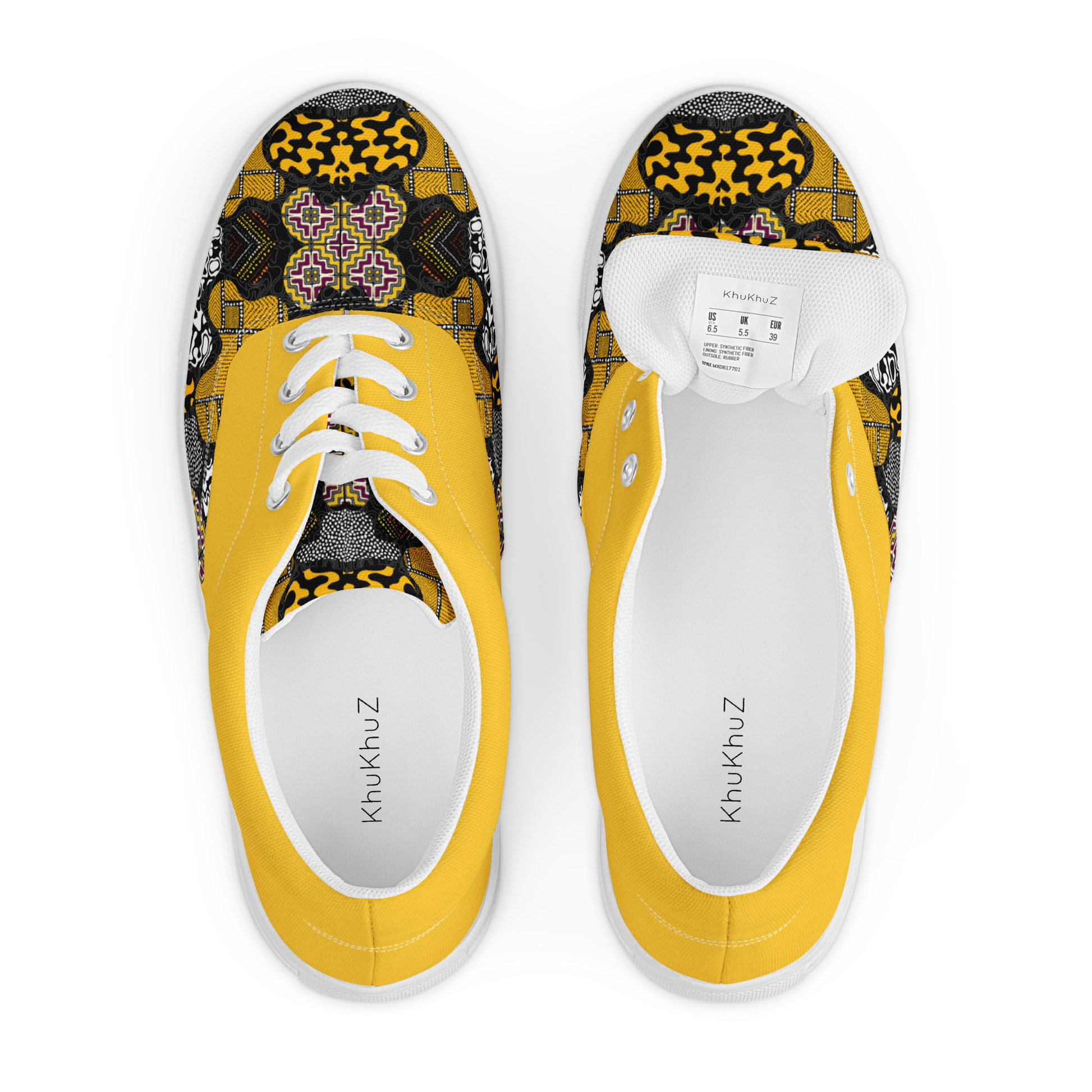 Men's Lace Up Shoes Afro-Patchwork-Print-Design 1.8