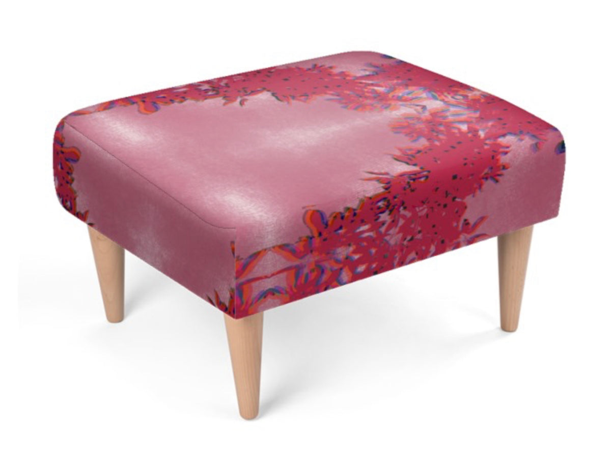 Footstool  Viva Magenta Texture 22 Metaverse