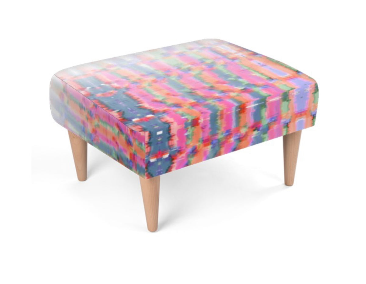 Footstool  Viva Magenta Texture 36 Metaverse