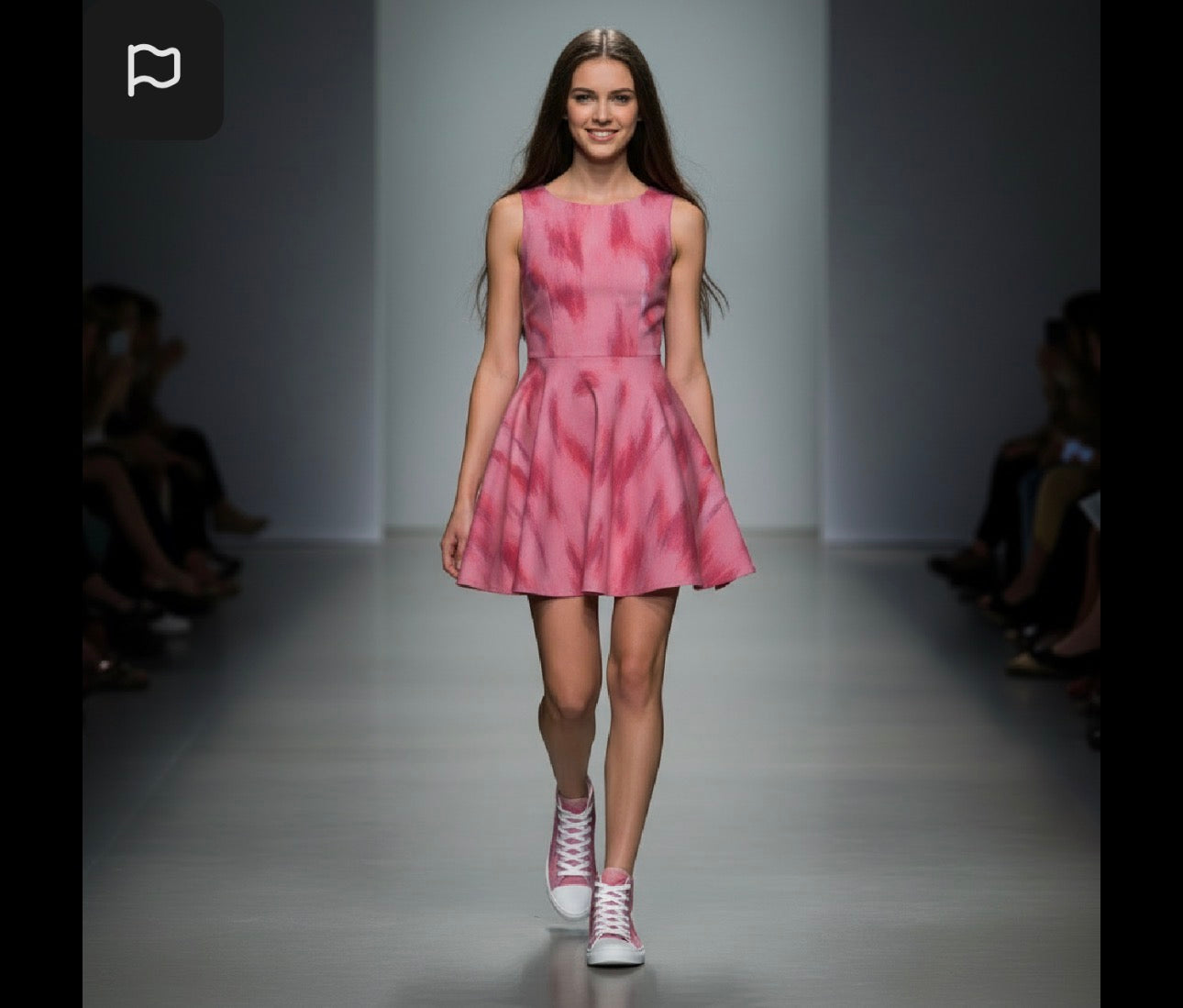 Women’s High Top Canvas Shoes Viva Magenta Texture 8 Metaverse.