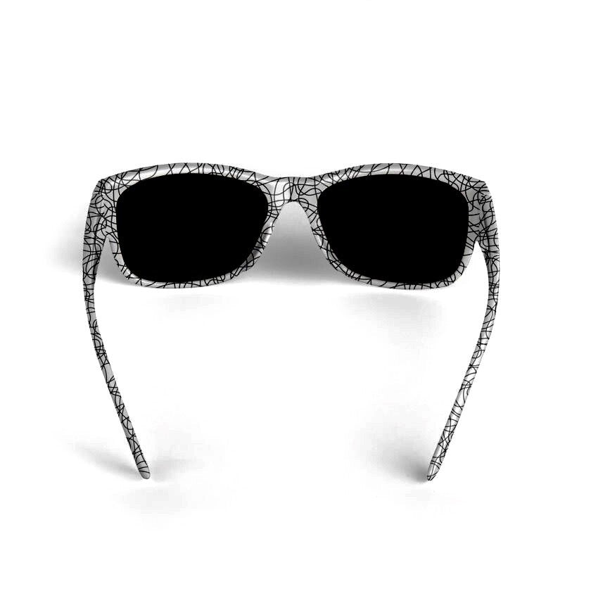 SUNGLASSES BLACK THREAD PRINT DESIGN