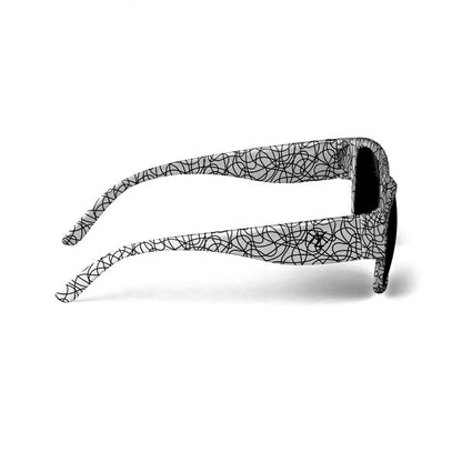 SUNGLASSES BLACK THREAD PRINT DESIGN