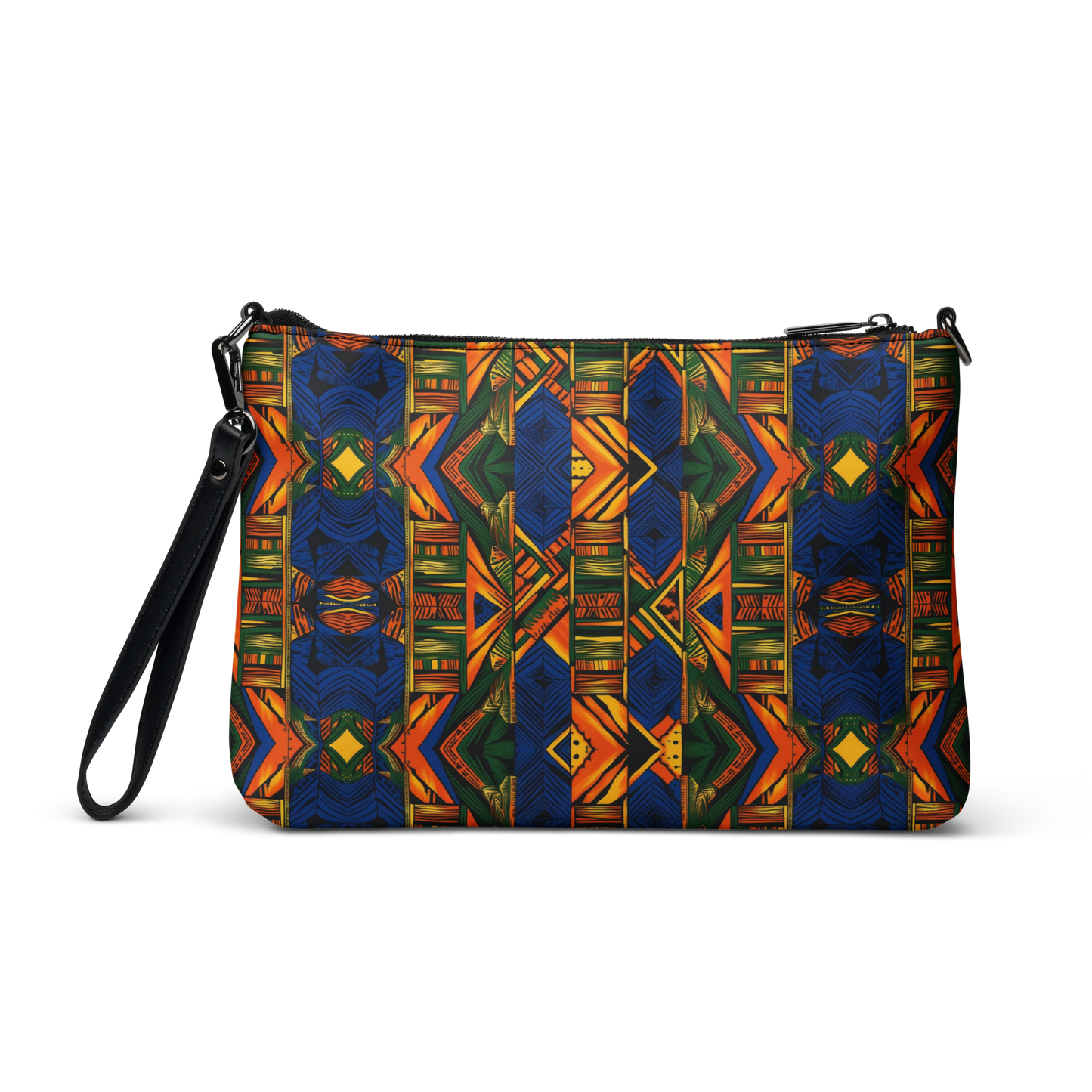 Crossbody Bag African Print Blue
