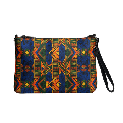 Crossbody Bag African Print Blue