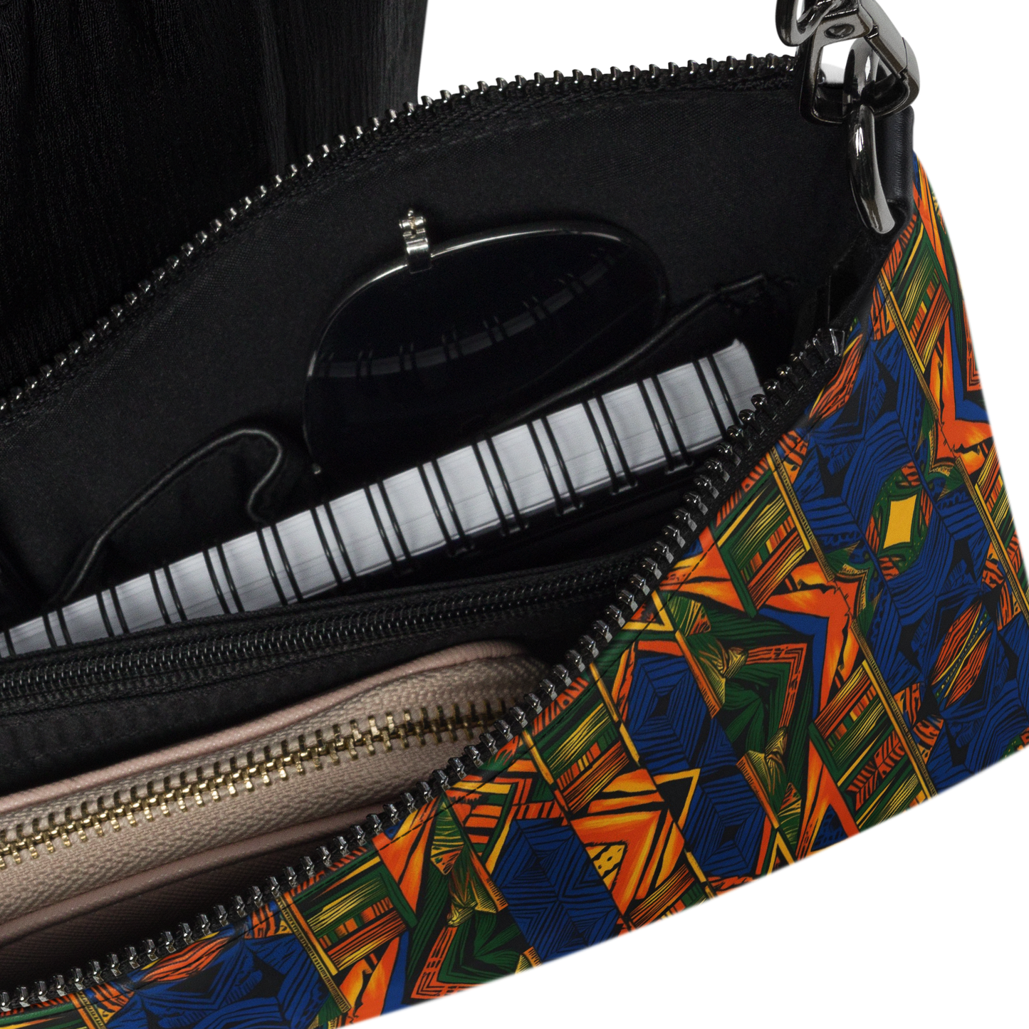 Crossbody Bag African Print Blue