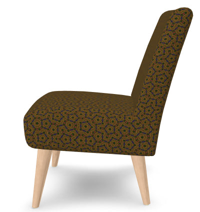Occasional Chair African Print Diamond Pentagon
