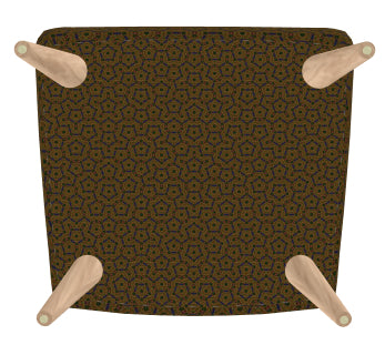 Occasional Chair African Print Diamond Pentagon