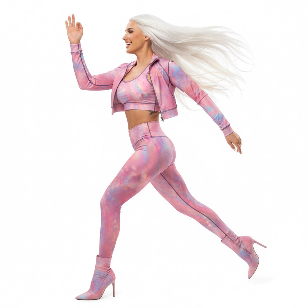 Leggings Viva Magenta Texture 18 Metaverse