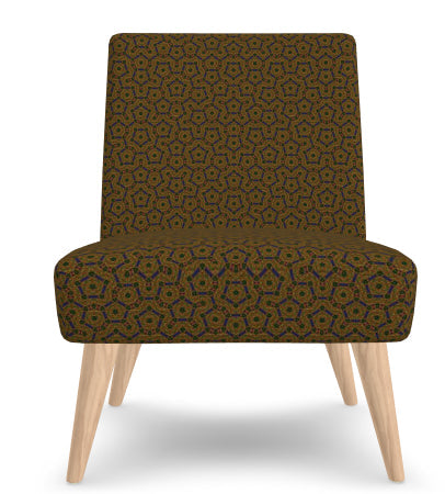 Occasional Chair African Print Diamond Pentagon