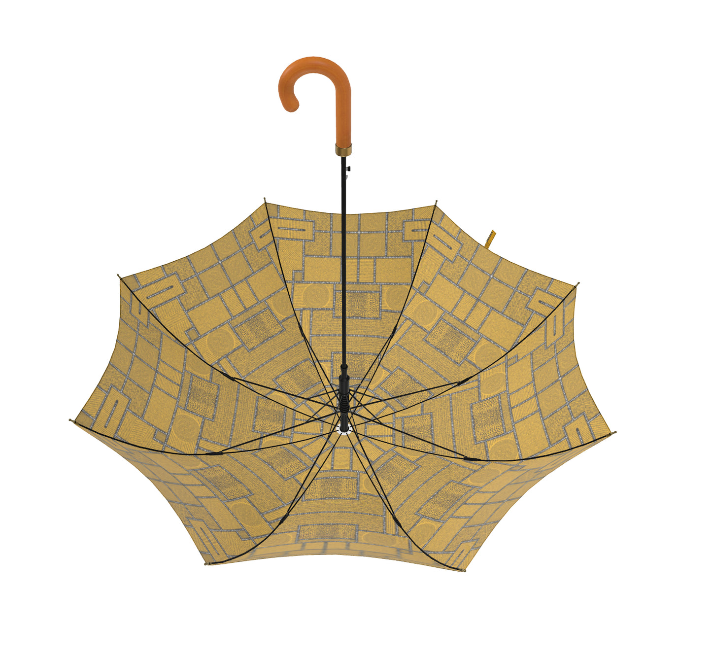 Umbrella Afro Patchwork Print Design 2