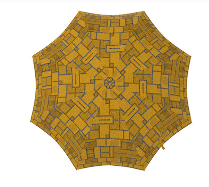 Umbrella Afro Patchwork Print Design 2